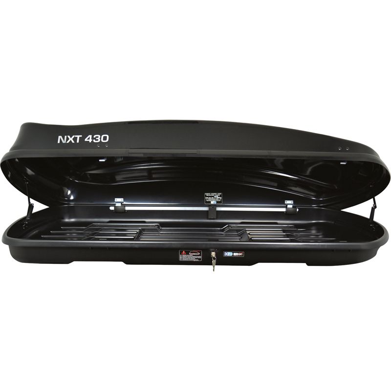 Twinny Load Dakbox NXT 430 Liter Glanzend-Zwart 190x78x38cm (Dubbelzijdig)