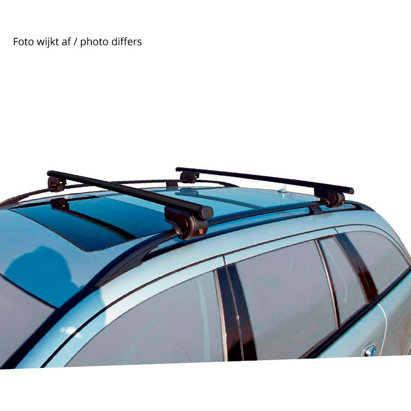 Dakdragerset Twinny Load Staal S51  Audi/BMW/Dacia/Fiat/Ford/Seat/Skoda/VW/Volvo (voor auto's met open dakreling)