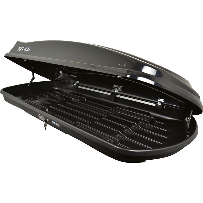 Twinny Load Dakbox NXT 430 Liter Glanzend-Zwart 190x78x38cm (Dubbelzijdig)