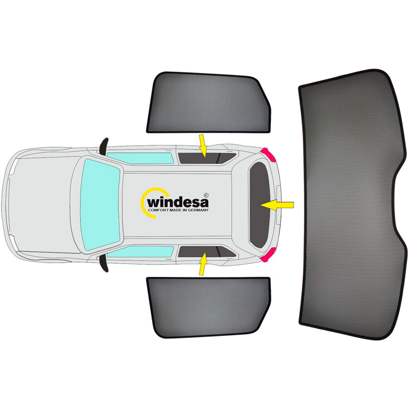 SunClip Zicht- & Zonwering  Dacia Spring EV 2021-2024